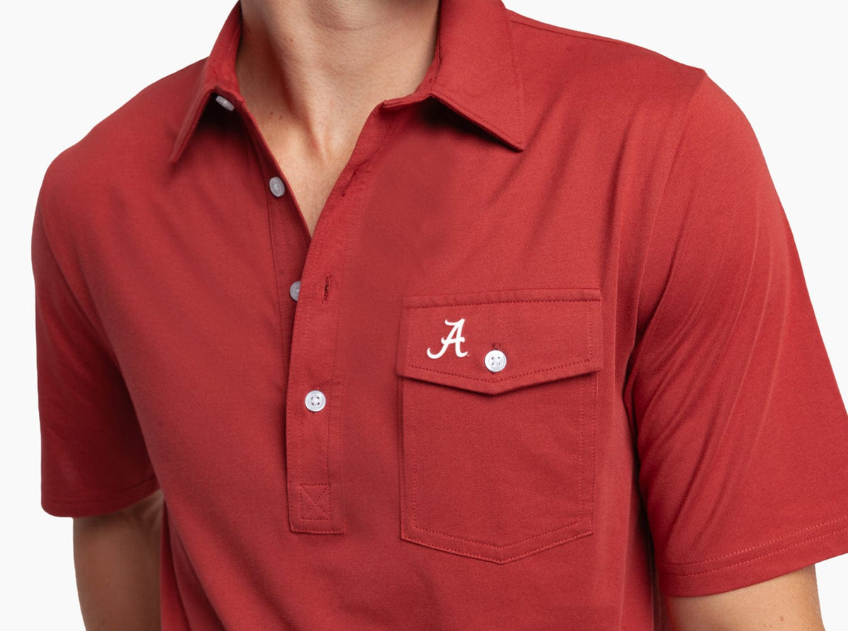 Criquet Alabama in Coach's Performance Players Shirt, A, Crimson, view 3