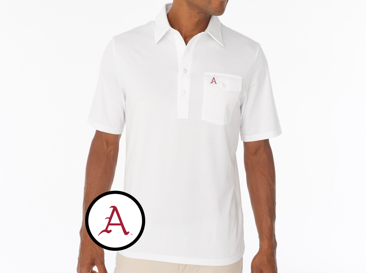 Criquet Arkansas in Coaches Players Shirt, A, White, view 2