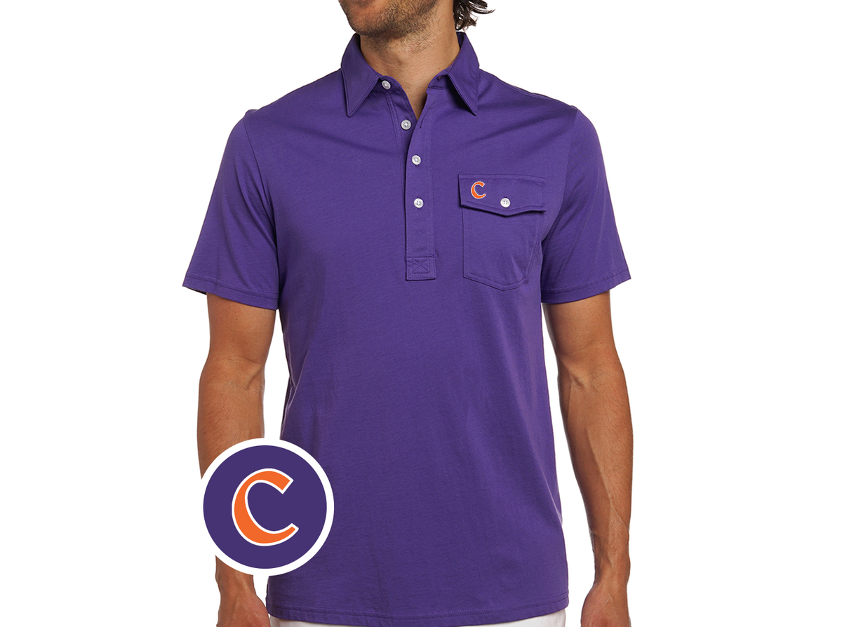 Criquet Clemson in Coaches Players Shirt, C, Purple, view 1