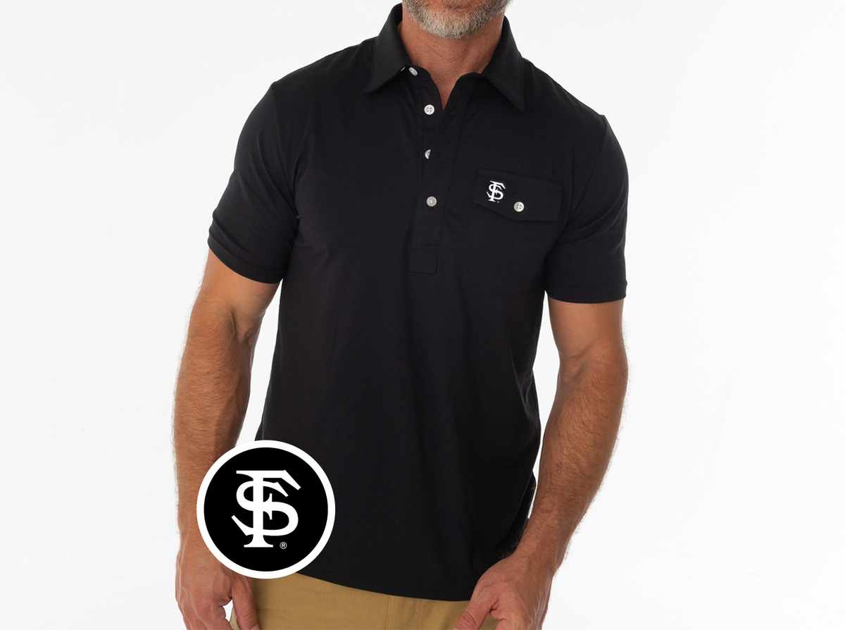 Criquet Florida State in Coaches Players Shirt, FS Interlock, Black, view 2