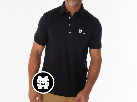Criquet Mississippi State Coaches Players Shirt in Interlock, Black, view 1