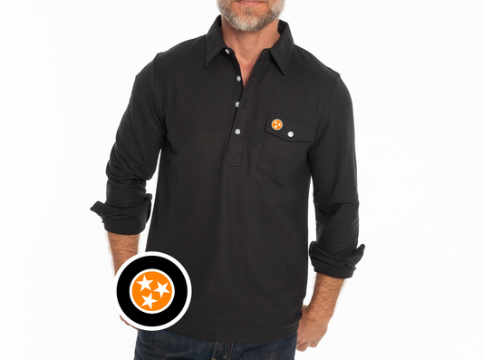 Tennessee - Coach’s Long Sleeve Players Shirt - 3 Stars - Black