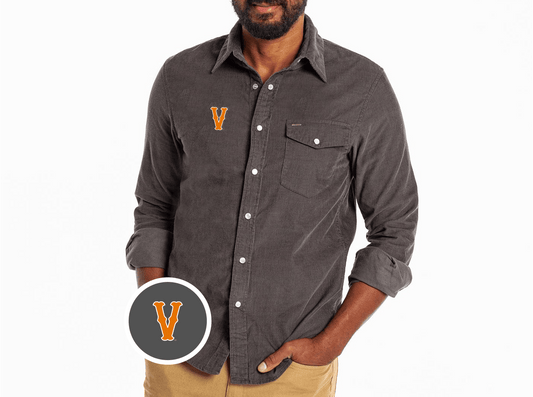 Criquet Virginia in Corduroy Pearlsnap, Vintage V, Charcoal, view 1