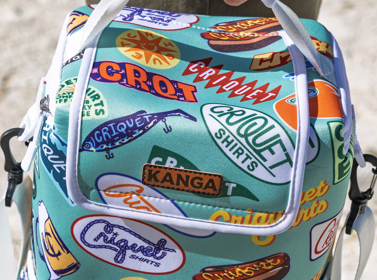 Criquet x Kanga Pouch in Greetings From Criquet, Green, view 7