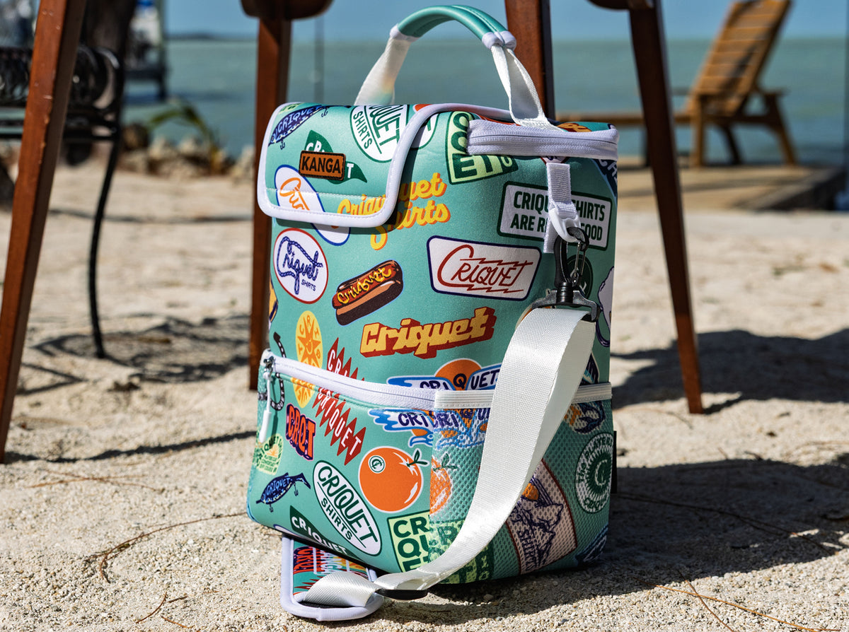 Criquet x Kanga Pouch in Greetings From Criquet, Green, view 2