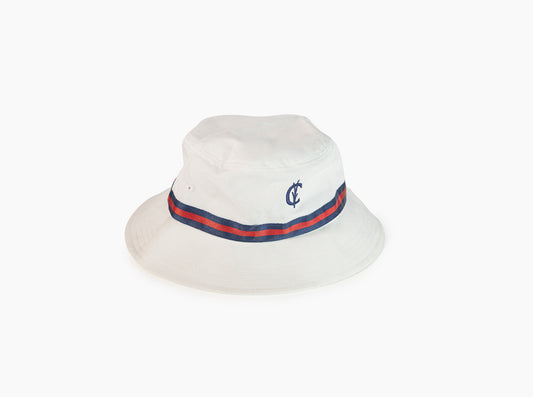 Criquet Bucket Hat in Grassy C, Navy/Red, view 1