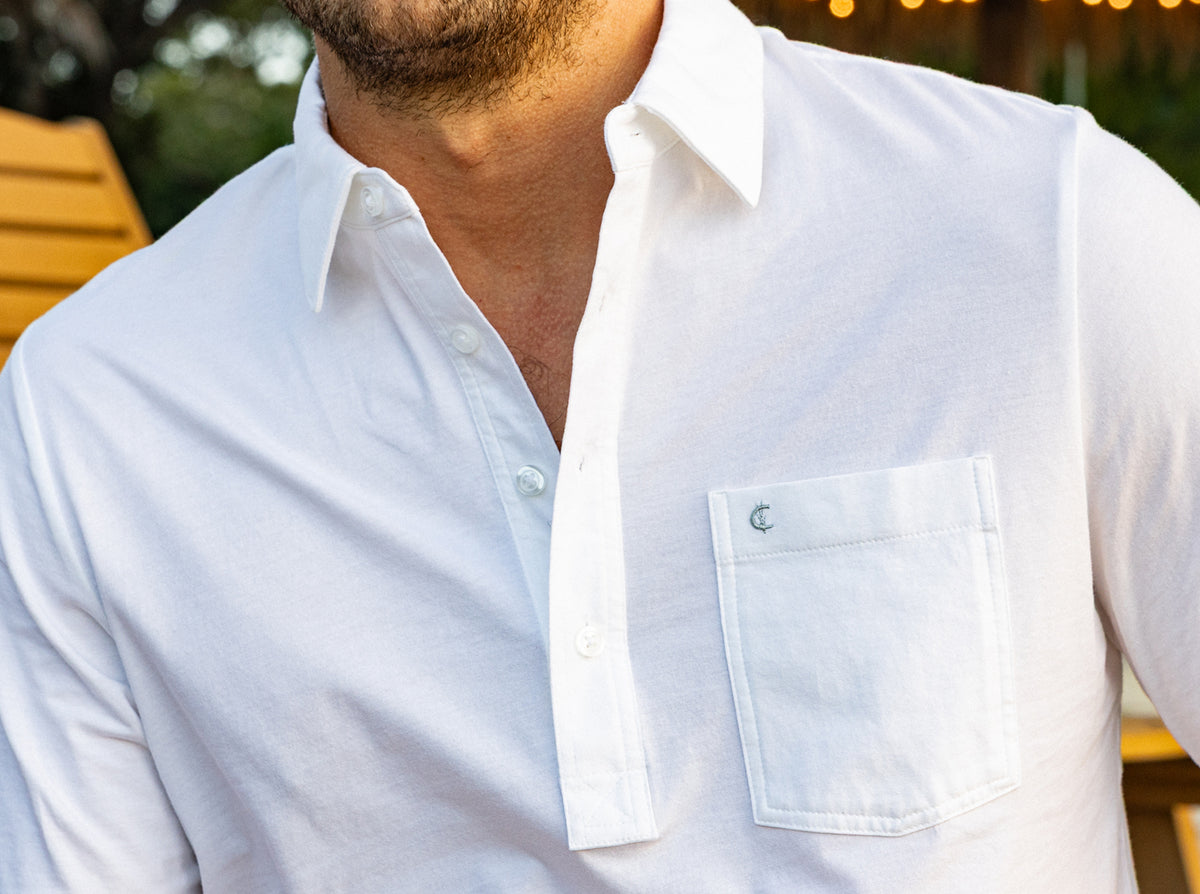 Criquet Top-Shelf Players Shirt in Great White, view 2