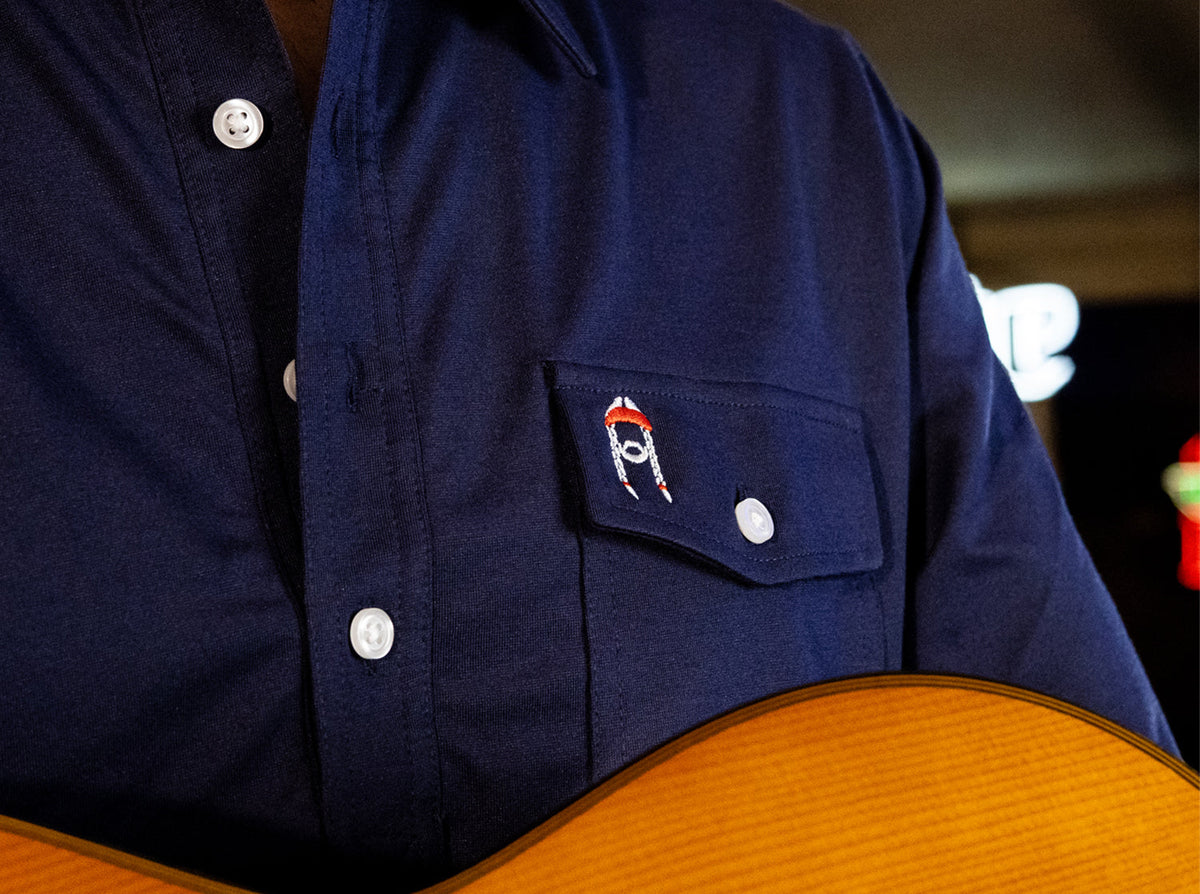 Criquet Willie Nelson Players Shirt The Icon in Navy, view 7