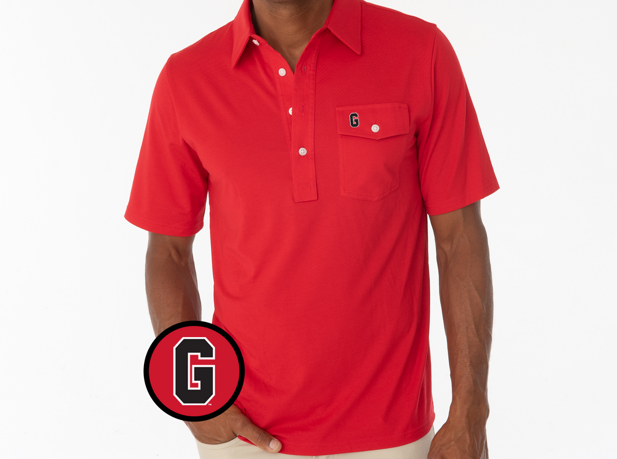 Criquet Georgia in Coaches Players Shirt, Vintage G, Red, view 1