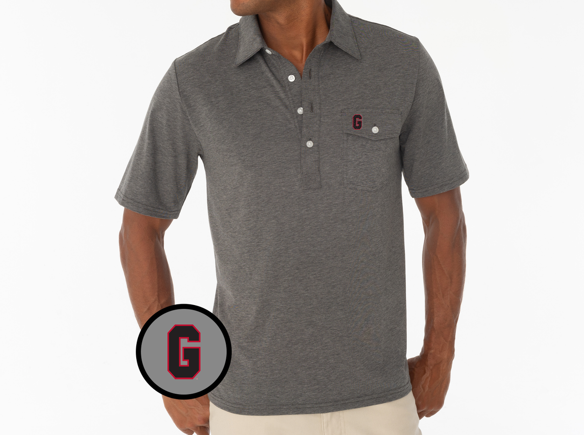 Criquet Georgia in Coaches Players Shirt, Vintage G, Heather Grey, view 1