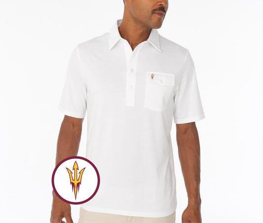 Criquet Arizona State in Coach's Performance Players Shirt, Pitchfork, White, view 1