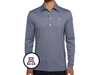 Arizona - Coach's Long Sleeve Polo - A - Navy Stripe