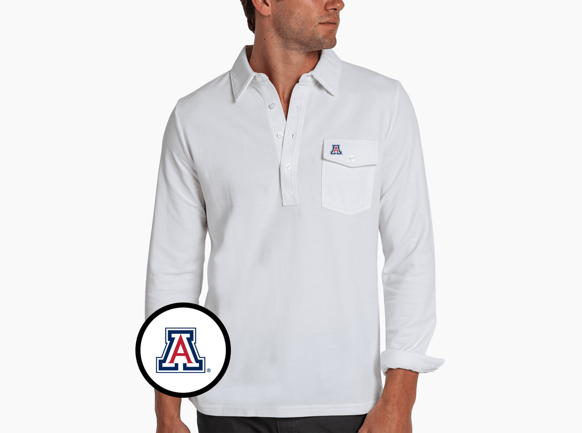 Criquet Arizona Long Sleeve Players Shirt in A, White, view 1