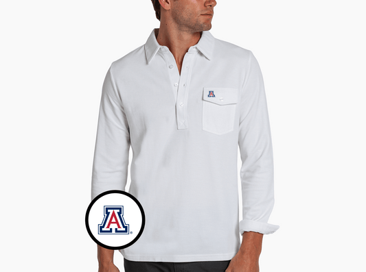 Criquet Arizona Long Sleeve Players Shirt in A, White, view 1