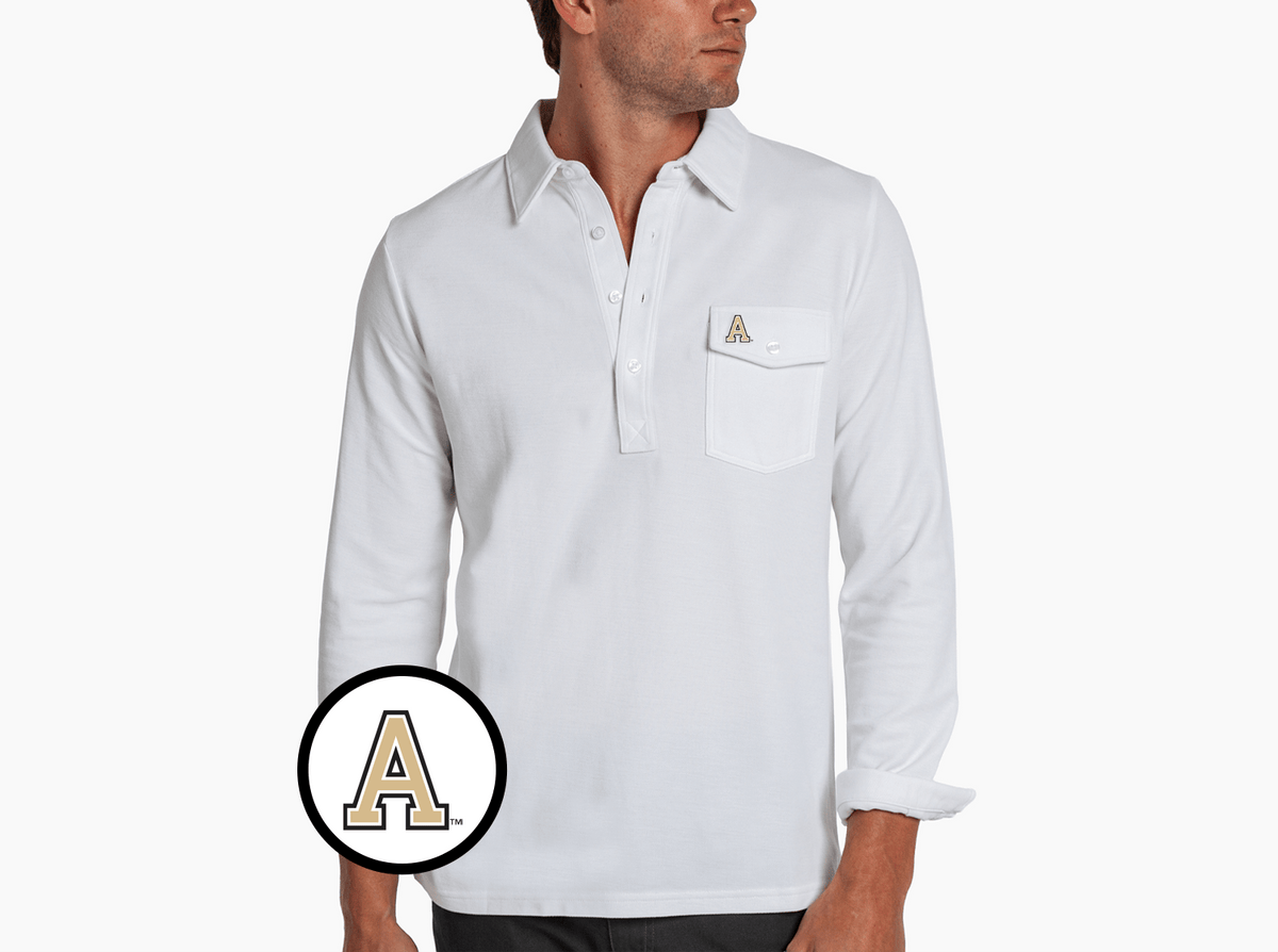 Criquet Army Long Sleeve Players Shirt in A, White, view 1