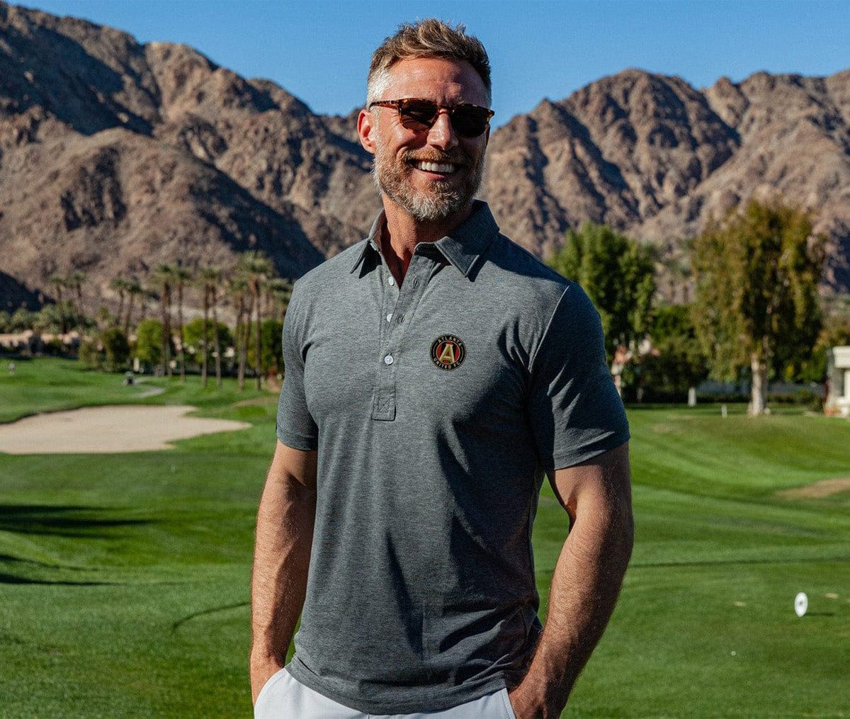 Criquet Atlanta United in Range Polo, Crest, Blackjack, view 2