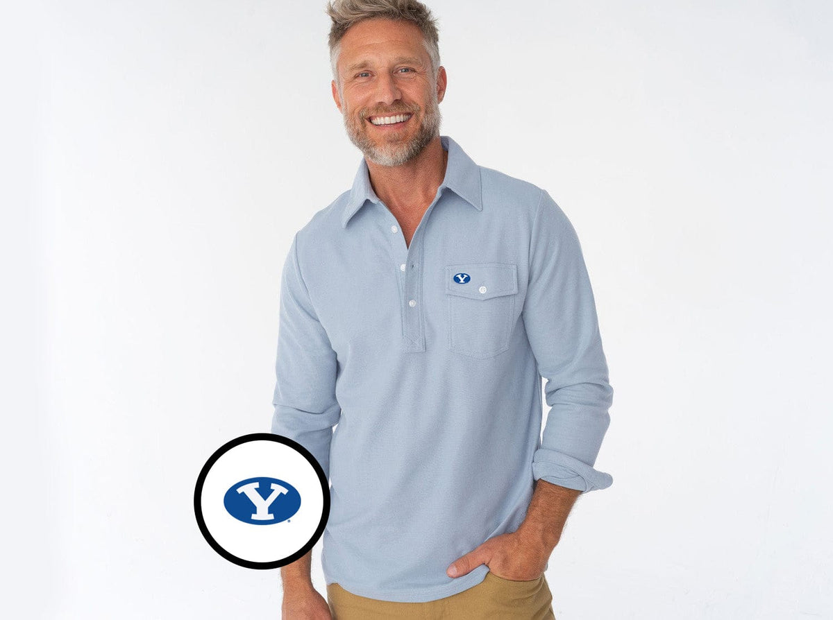 Criquet BYU Long Sleeve Players Shirt in Oval, Mr. Freeze, view 1