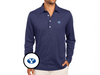 BYU - Coach's Long Sleeve Range Polo - Oval - Navy