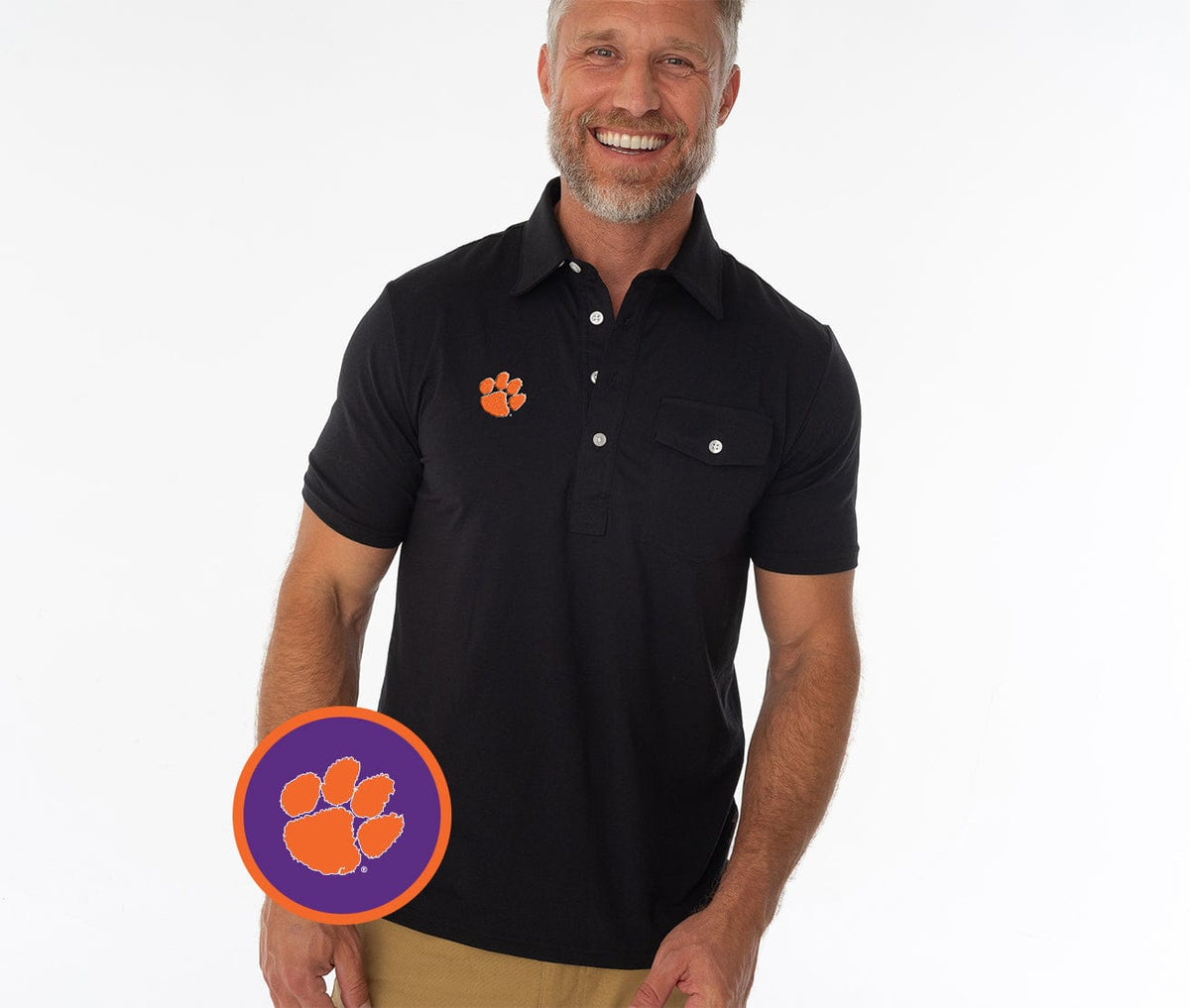 Criquet Clemson Coach's Players in Shirt, Paw, Black, view 1