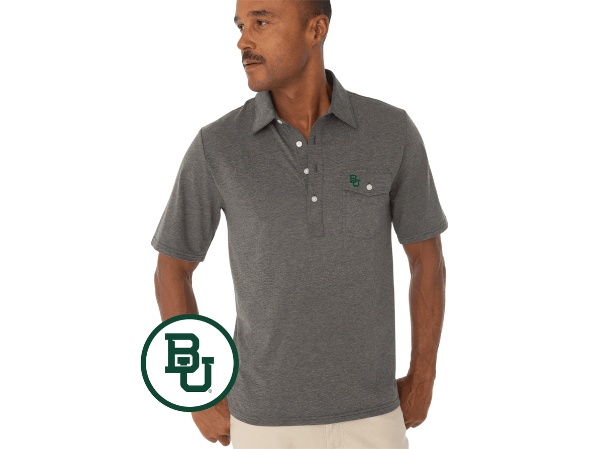 Criquet Baylor in Coach's Performance Players Shirt, Interlock, Heather Grey, view 1