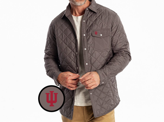 Indiana - Coach's Shacket - IU Interlock - Charcoal