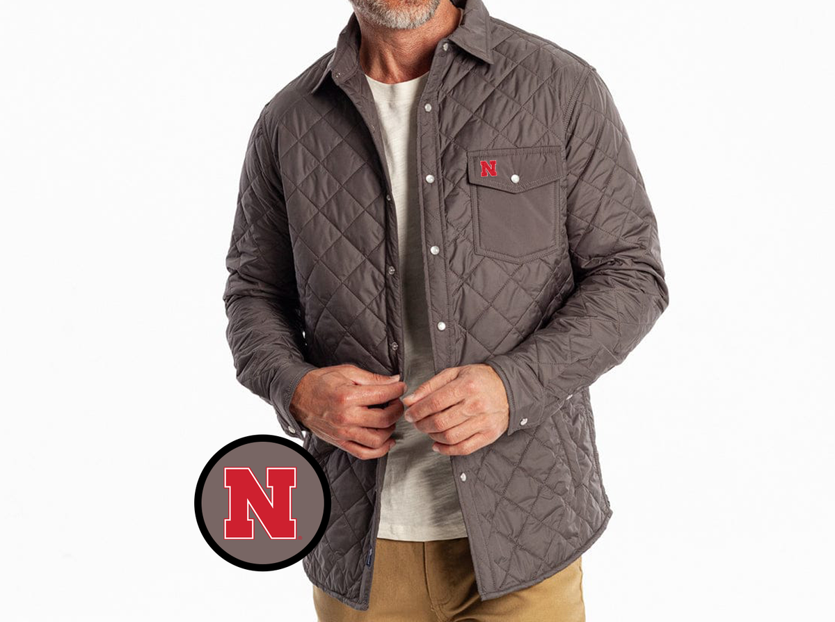 Nebraska - Coach's Shacket - N - Charcoal