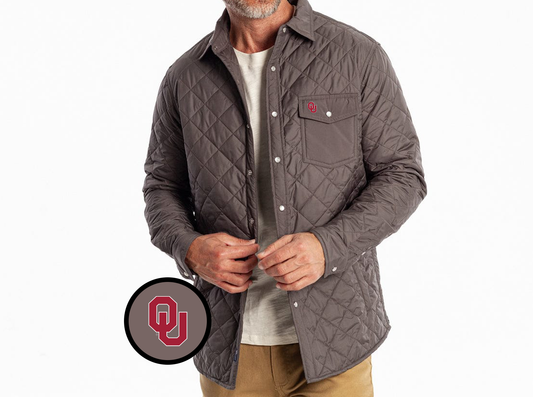 Oklahoma - Coach's Shacket - OU Interlock - Charcoal