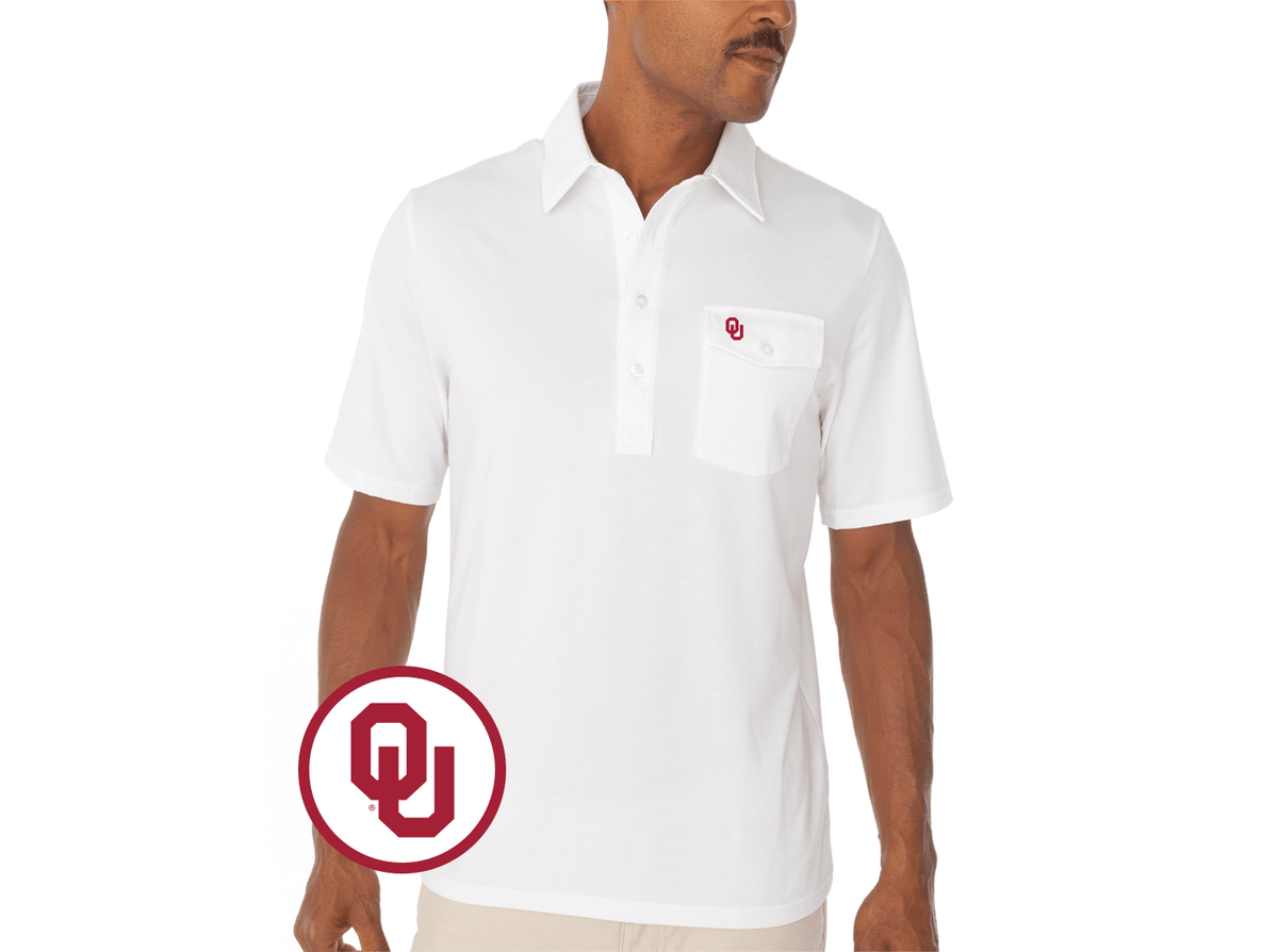 Criquet Oklahoma in Coach's Performance Players Shirt, Interlock, White, view 1