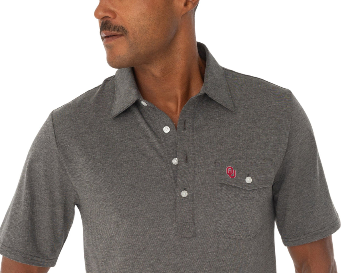 Criquet Oklahoma in Coach's Performance Players Shirt, Interlock, Heather Grey, view 2