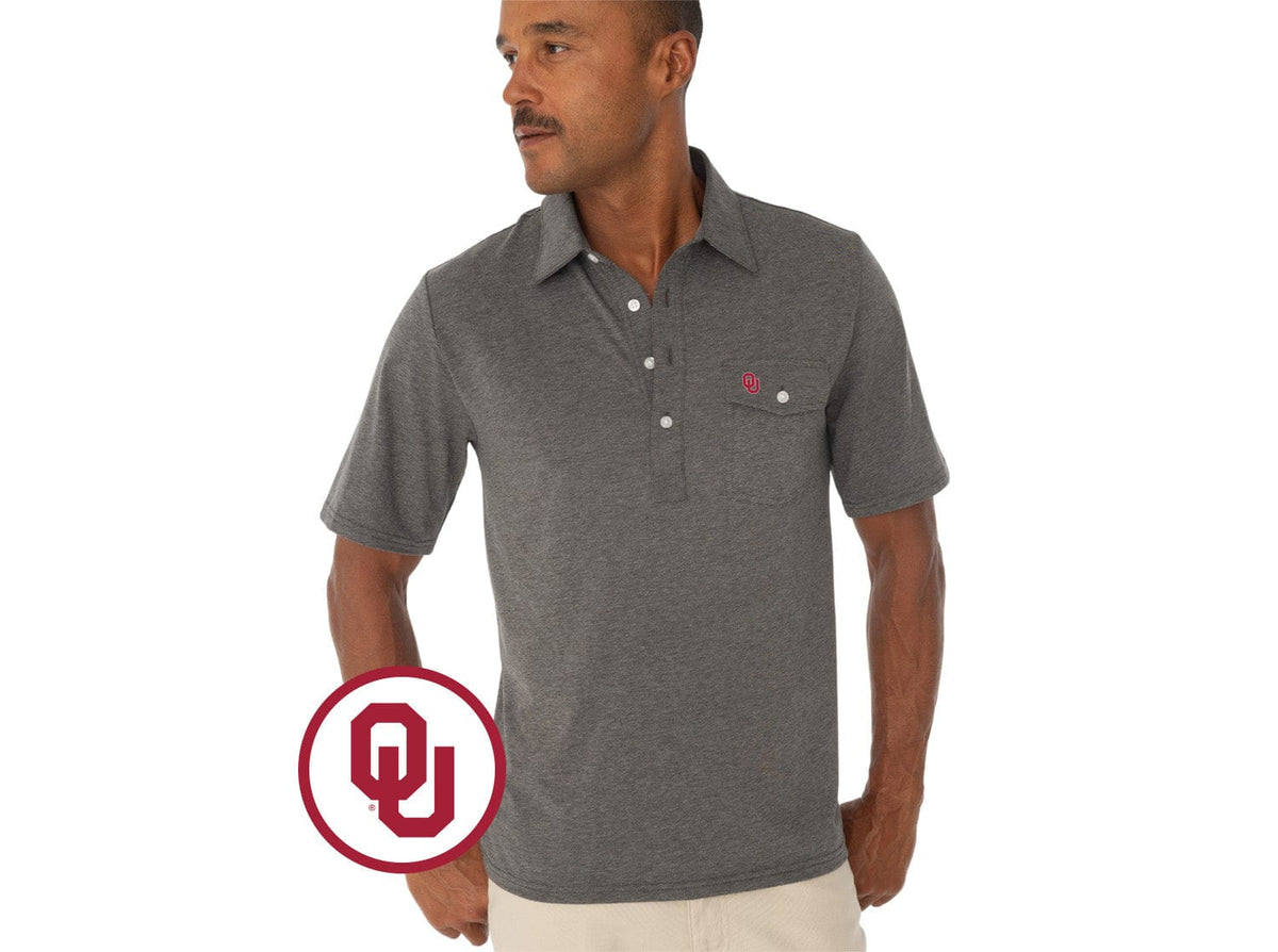Criquet Oklahoma in Coach's Performance Players Shirt, Interlock, Heather Grey, view 1