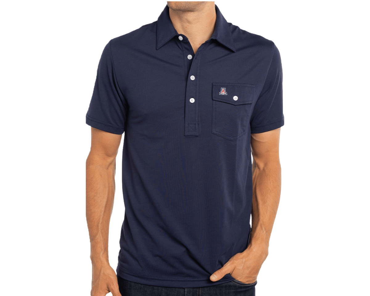 Criquet Arizona in Coach's Performance Players Shirt, A Mark, Navy, view 3