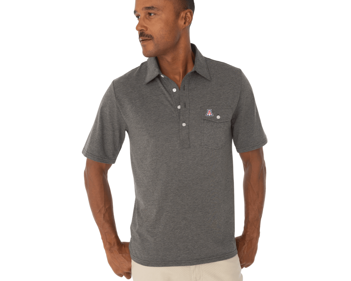 Criquet Arizona in Coach's Performance Players Shirt, A Mark, Heather Grey, view 3