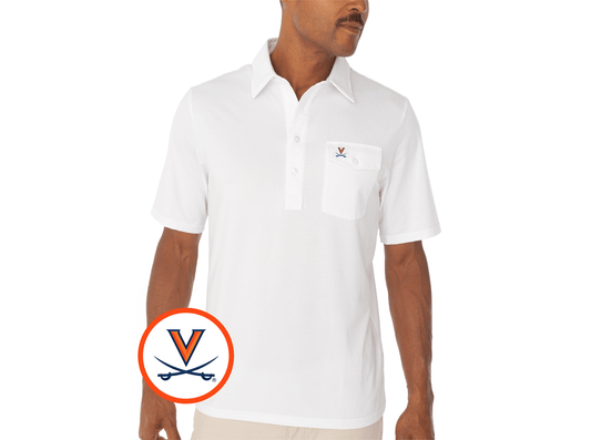 Criquet Virginia in Coach's Performance Players Shirt, V Mark, White, view 1