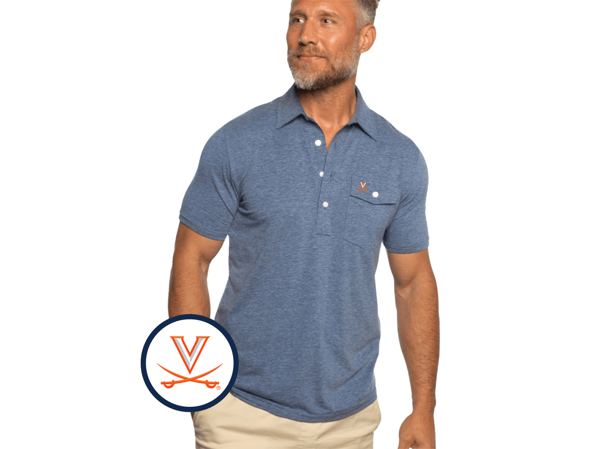 Criquet Virginia in Coach's Performance Players Shirt, V Mark, Midnight, view 1