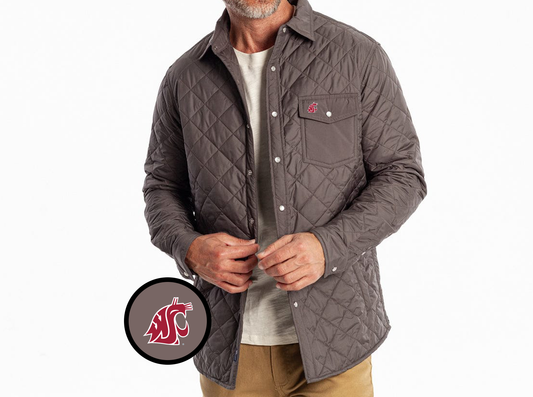 Washington State - Coach's Shacket - Cougar - Charcoal