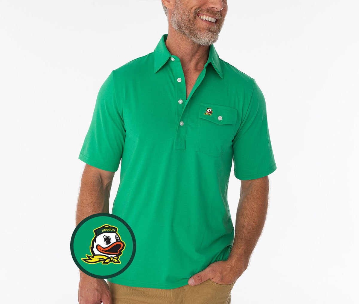 Criquet Oregon in Coach's Players Shirt, Duck, Green, view 1
