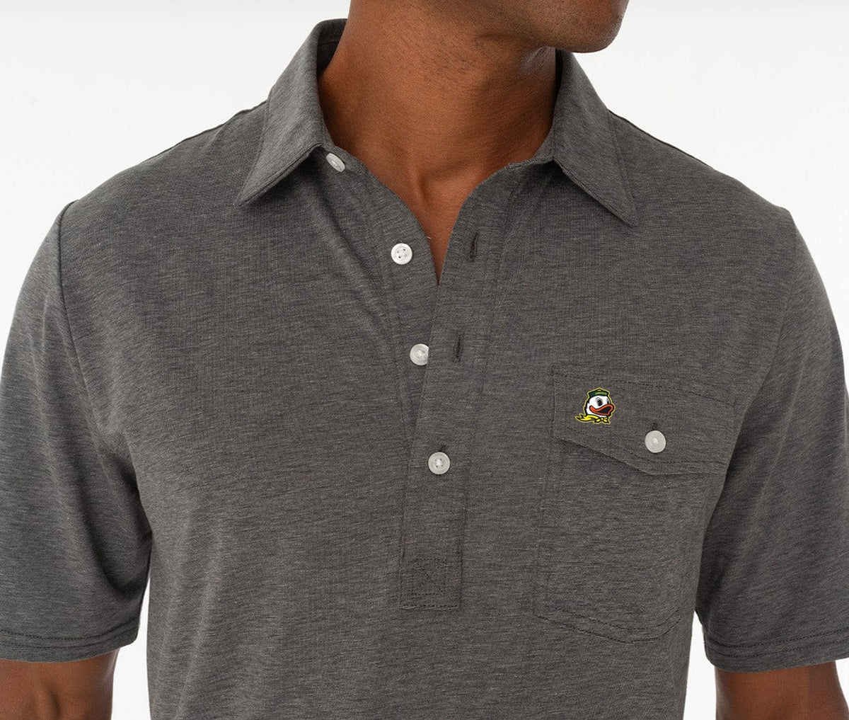 Criquet Oregon in Coach's Players Shirt, Duck, Heather Gray, view 2