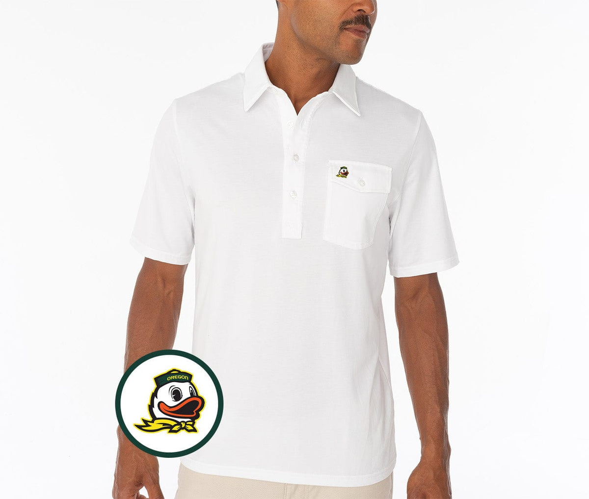Criquet Oregon in Coach's Players Shirt, Duck, White, view 1