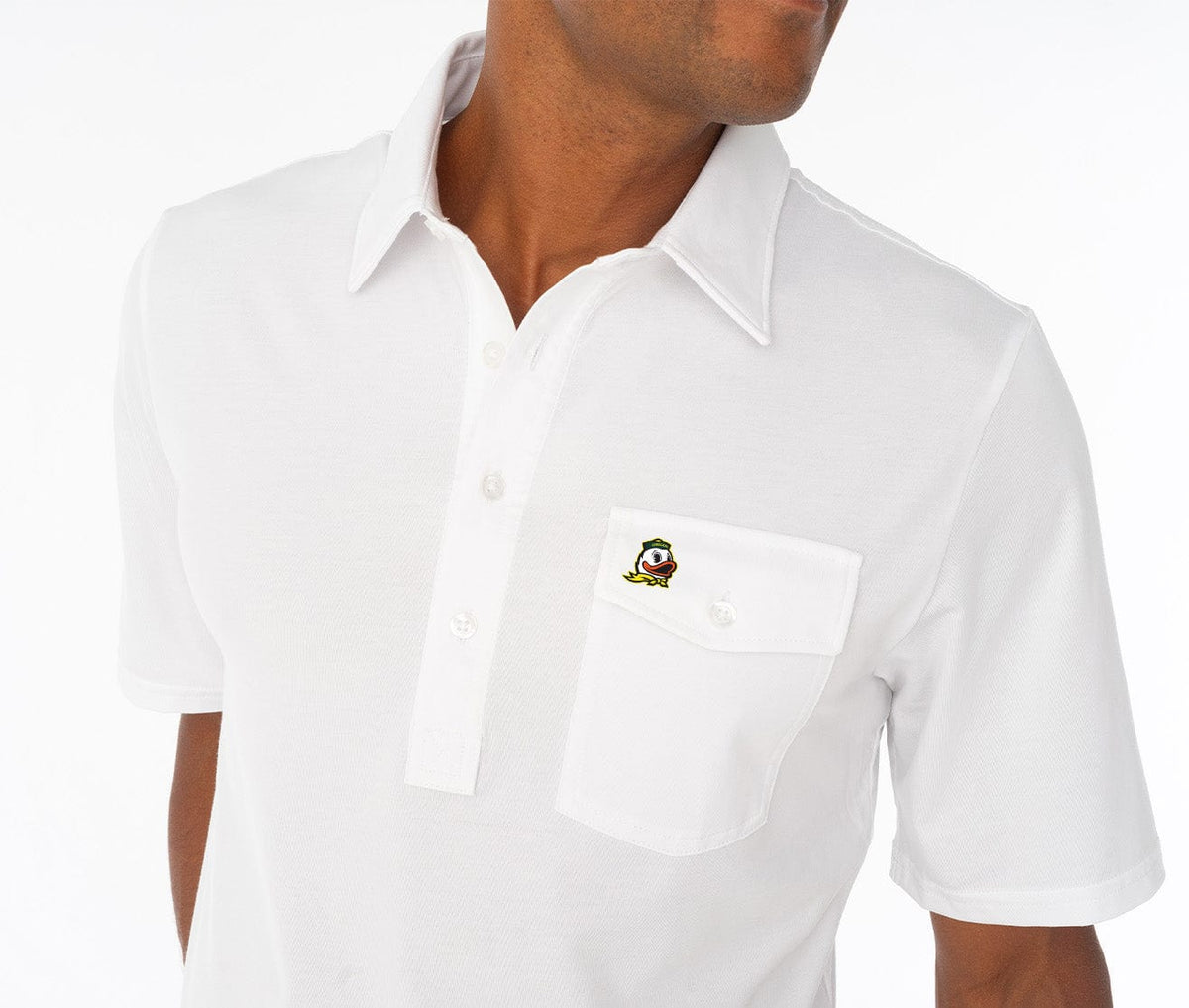 Criquet Oregon in Coach's Players Shirt, Duck, White, view 2