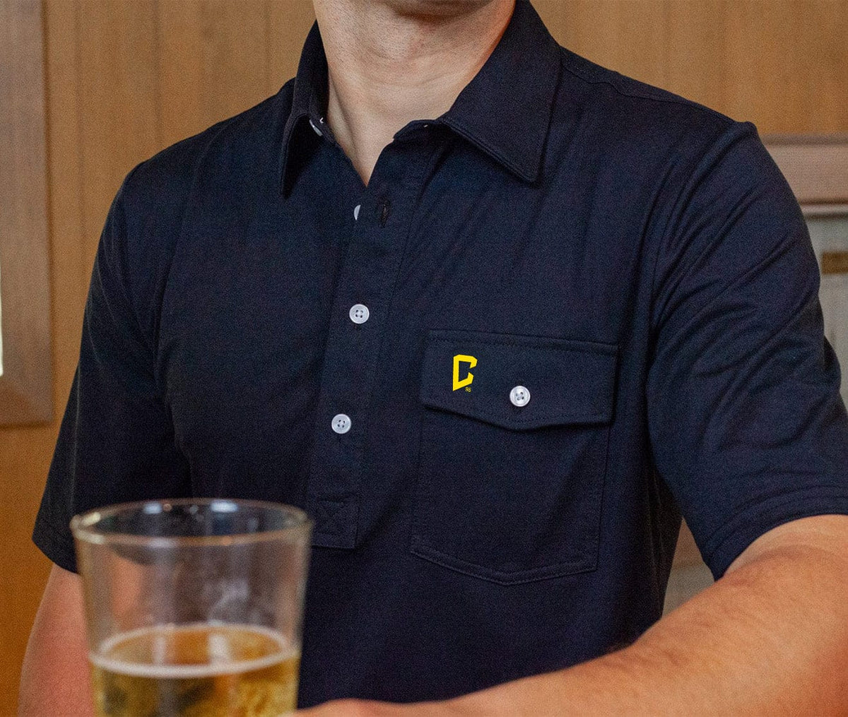 Criquet Columbus Crew in Coaches Players Shirt, C 96, Black, view 3