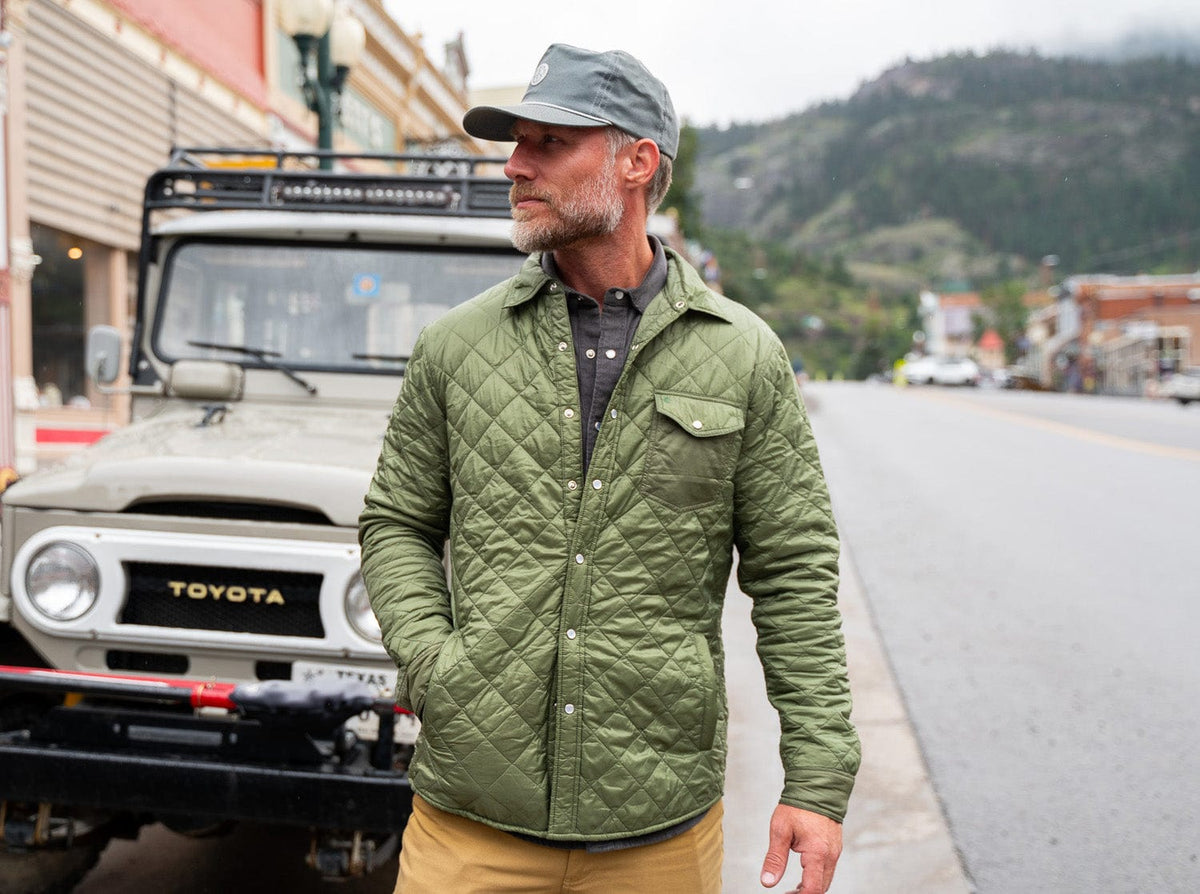 Criquet Quilted Shacket in Olive, view 4