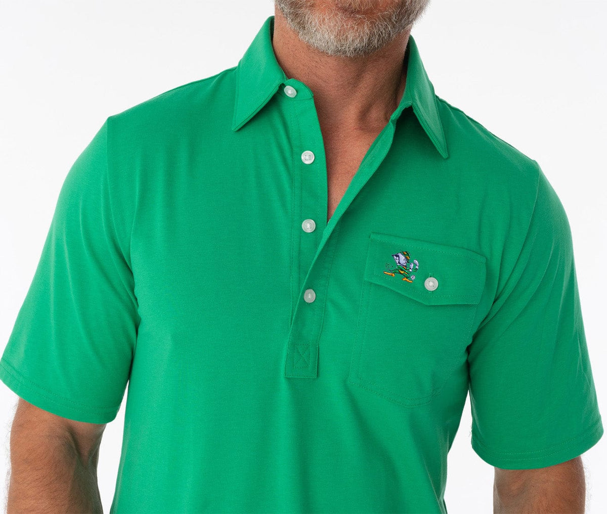 Criquet Notre Dame in Coach's Players Shirt, Leprechaun, Green, view 3