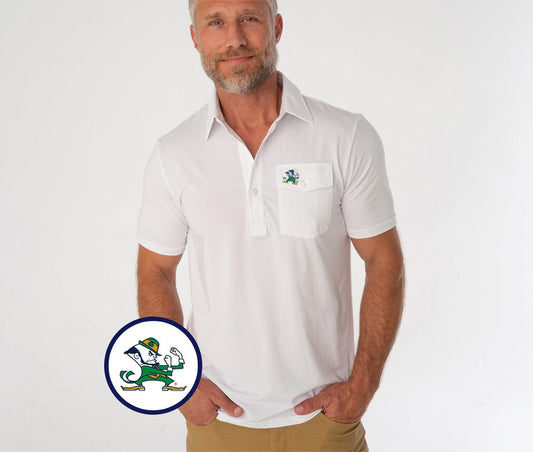 Criquet Notre Dame in Coach's Players Shirt, Leprechaun, White, view 1