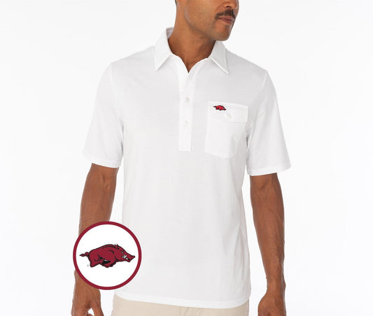 Criquet Arkansas in Coach's Performance Players Shirt, Hog, White, view 1