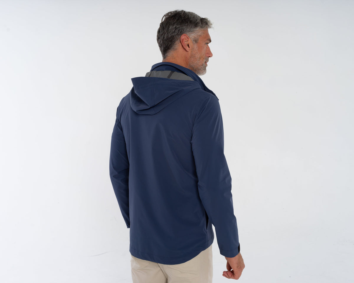 Criquet Watershed Rain Jacket in Navy, view 3