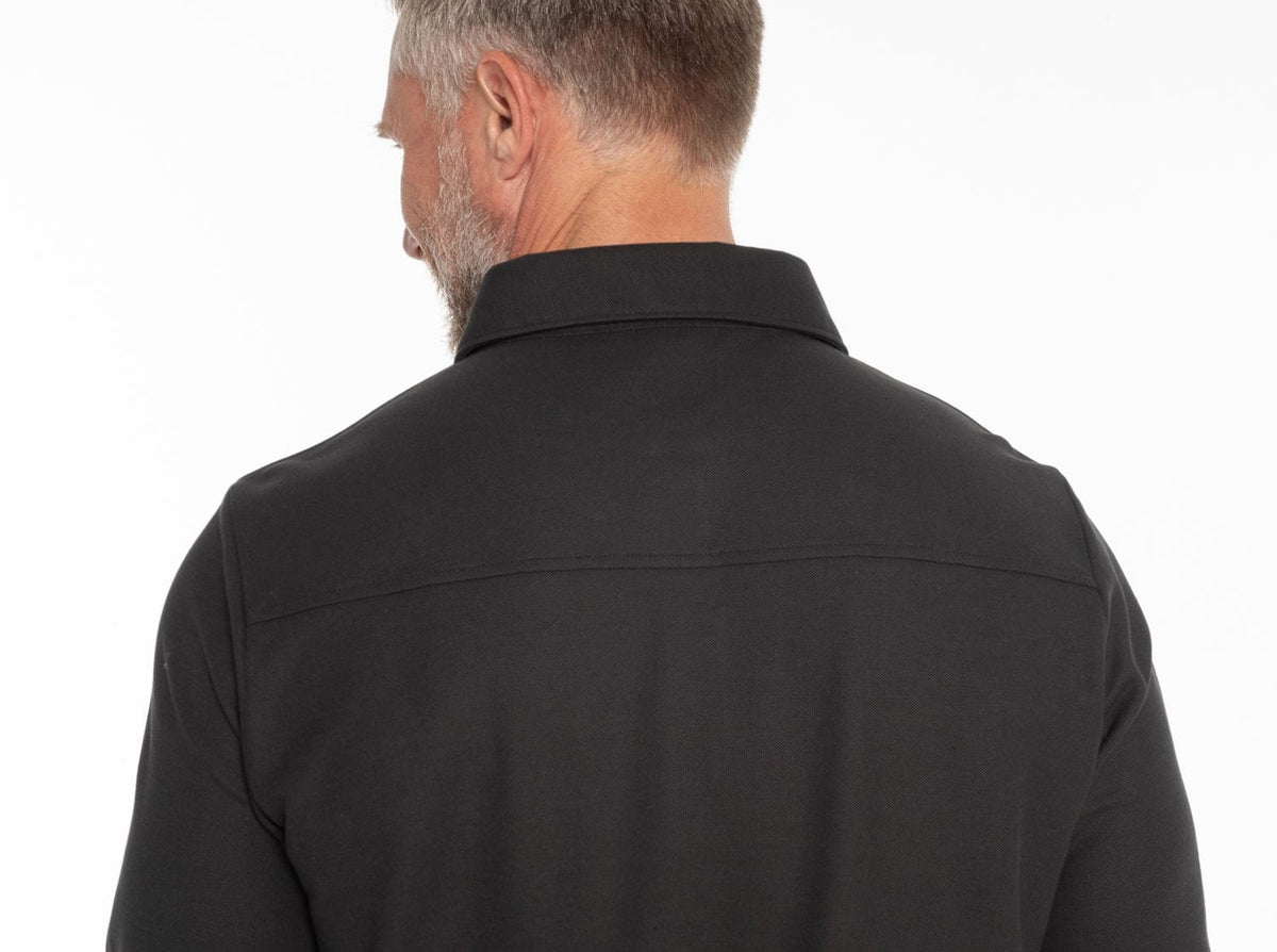 Criquet Long Sleeve Players Shirt in Blackstone, view 4