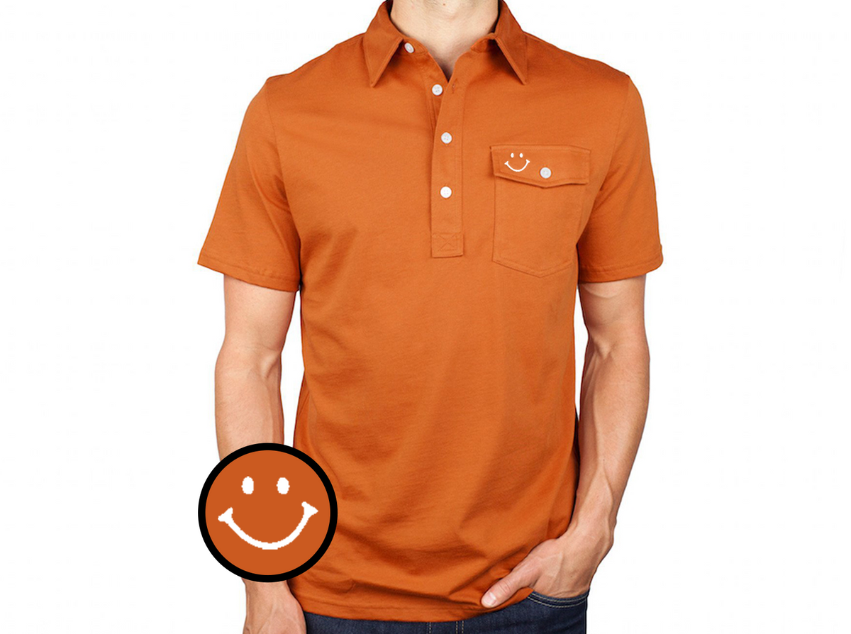 Del Campo - Performance Players Shirt - Smiley Face - Burnt Orange