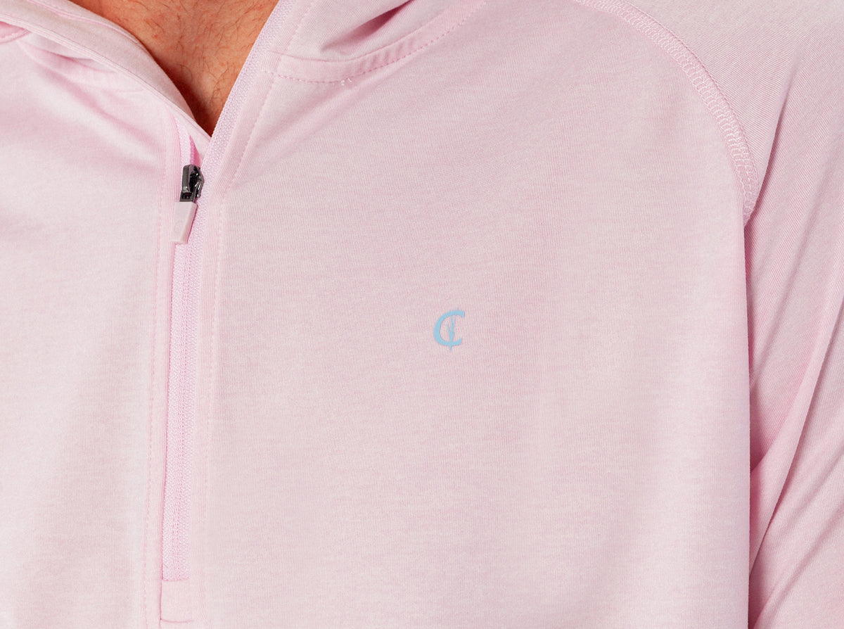 Criquet Ace Performance Hoodie in Pink, studio photo