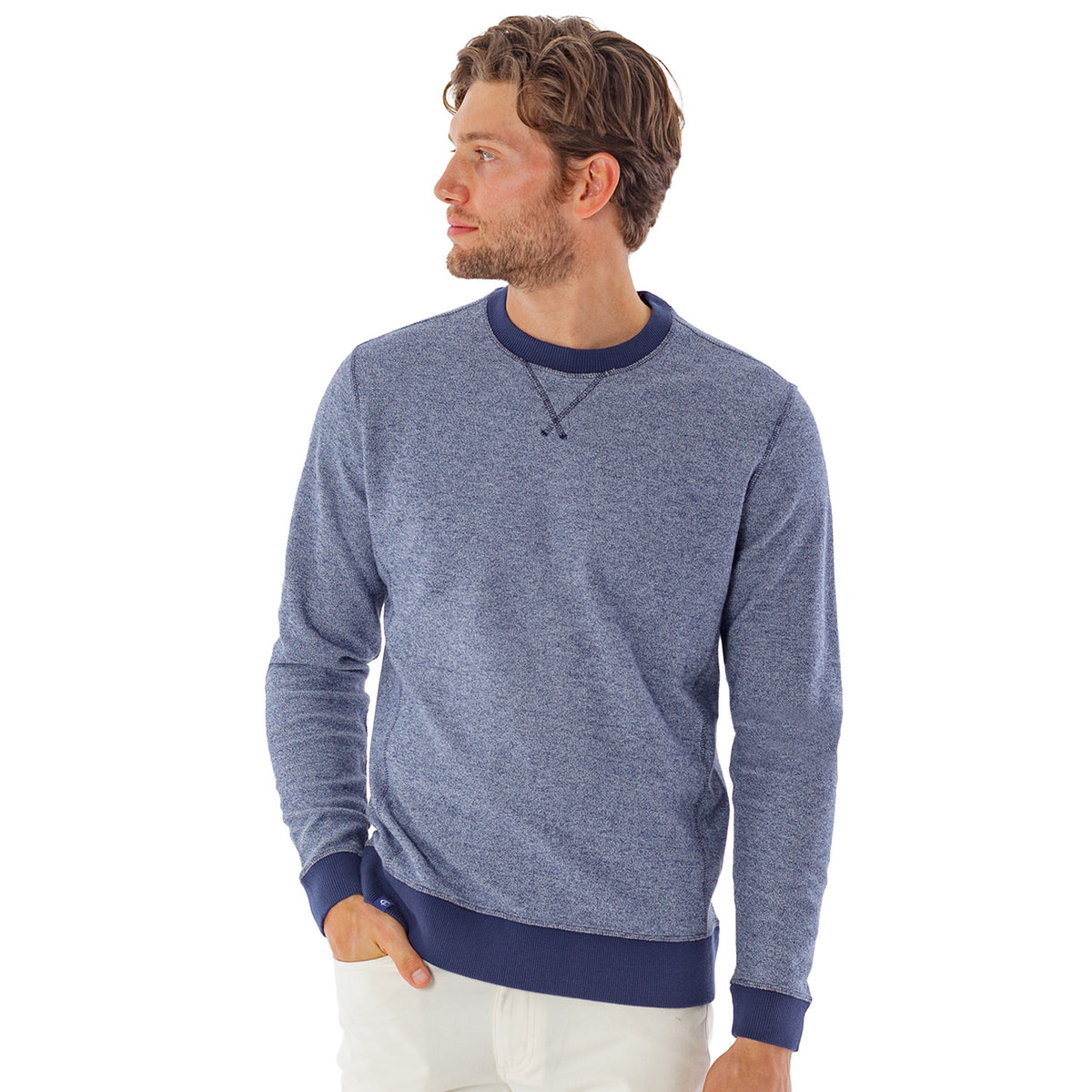 French Terry Crewneck Sweatshirt - Dusty Blue