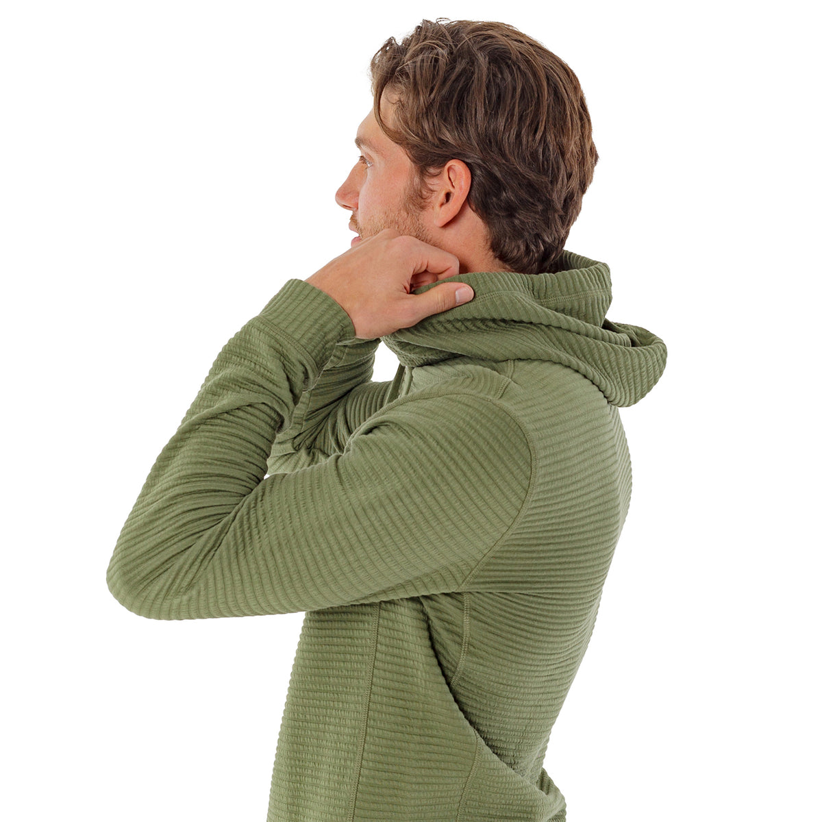 Quilted Hoodie - Olive